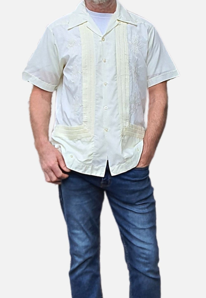 Vintage Clothing - Cubano Lover Guayabera - Painted Bird Vintage Boutique & The Aviary - Mens