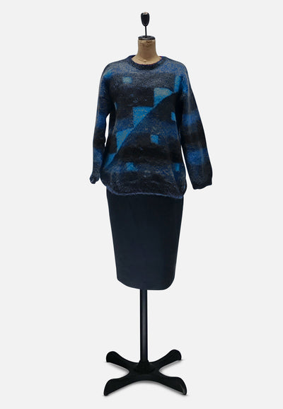 Vintage Clothing - Blue Dazzler Knit - Painted Bird Vintage Boutique & The Aviary - Knit