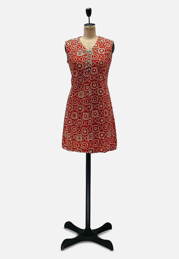 Vintage Clothing - Red Lippy Lady Dress - Painted Bird Vintage Boutique & The Aviary - Dresses