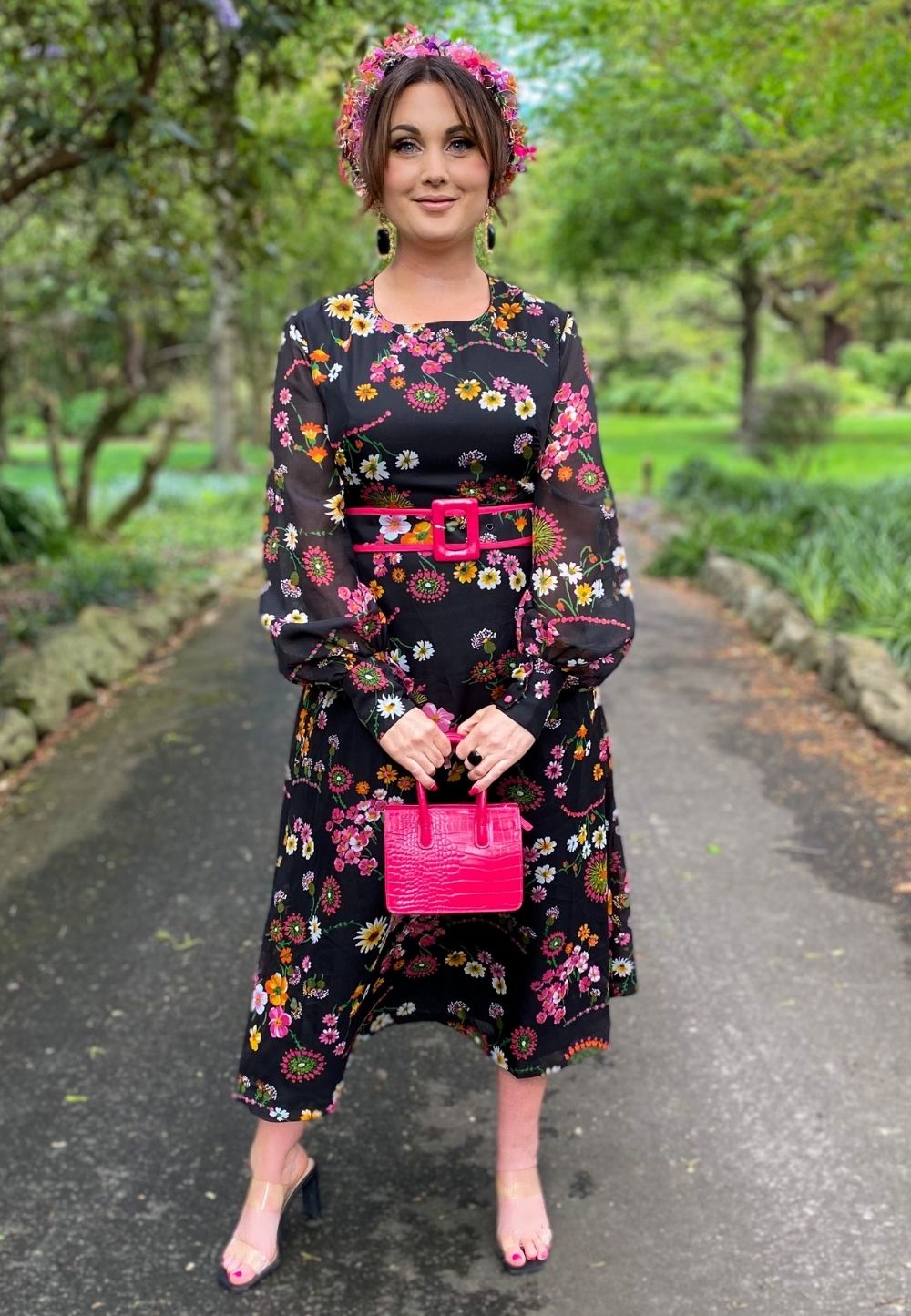 French Floral Maxi Dress Painted Bird Vintage Boutique The Aviary