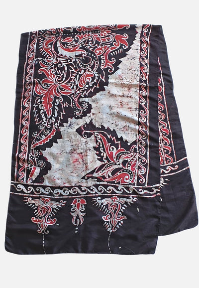 Vintage Clothing - Batik Brown Beauty Scarf - Painted Bird Vintage Boutique & The Aviary - Scarves