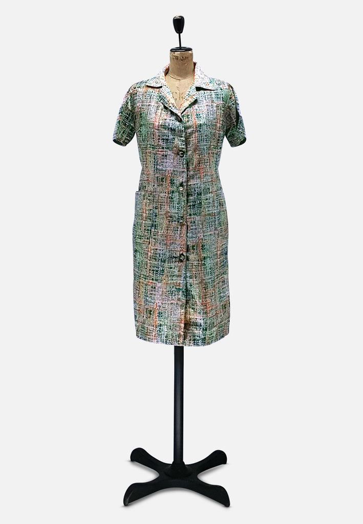 Vintage Clothing - Silky Number Garden Dress - Painted Bird Vintage Boutique & The Aviary - Dresses