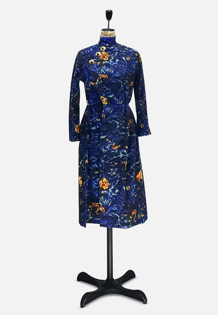 Vintage Clothing - Blue Wonder Swirl Dress - Painted Bird Vintage Boutique & The Aviary - Dresses