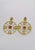 Vintage Clothing - Circular Earrings with Orange Stone - Painted Bird Vintage Boutique & The Aviary